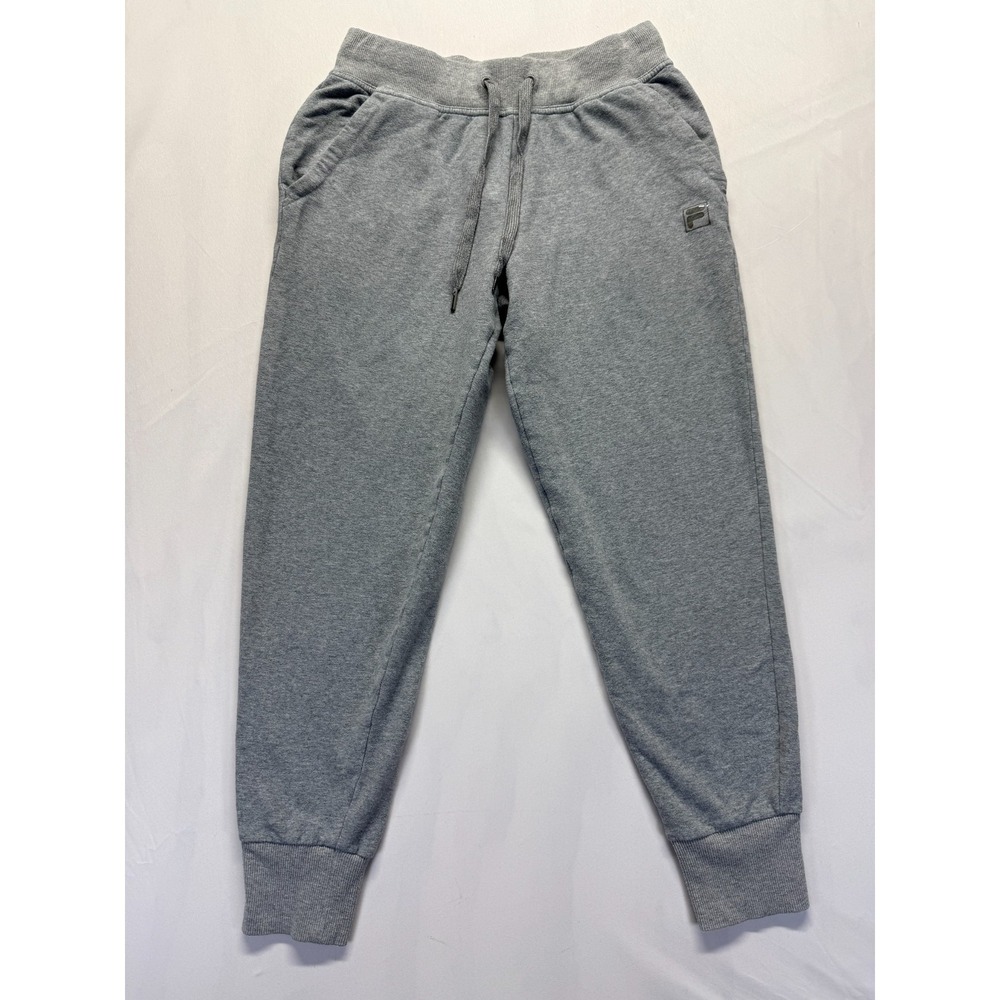 Fila French Terry Sweatpants Womens Small Heather Gray Cotton‎ Athleisure Jogger